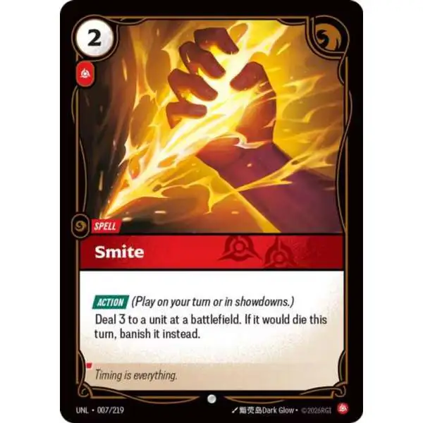 Riftbound: League of Legends Trading Card Game Unleashed Common Smite #007