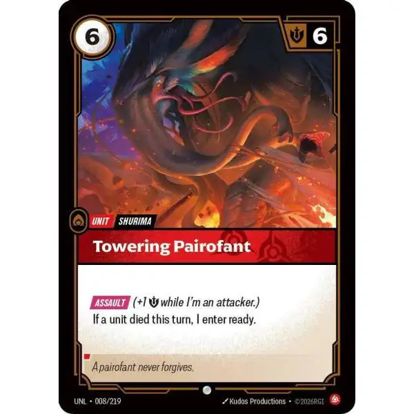 Riftbound: League of Legends Trading Card Game Unleashed Common Towering Pairofant #008