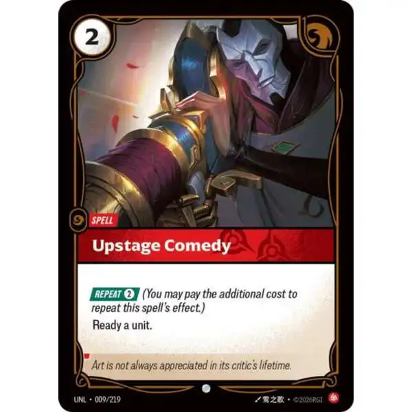 Riftbound: League of Legends Trading Card Game Unleashed Common Upstage Comedy #009