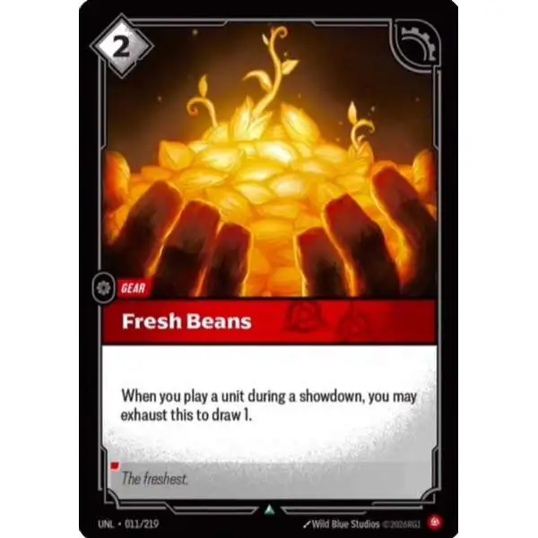 Riftbound: League of Legends Trading Card Game Unleashed Uncommon Fresh Beans #011