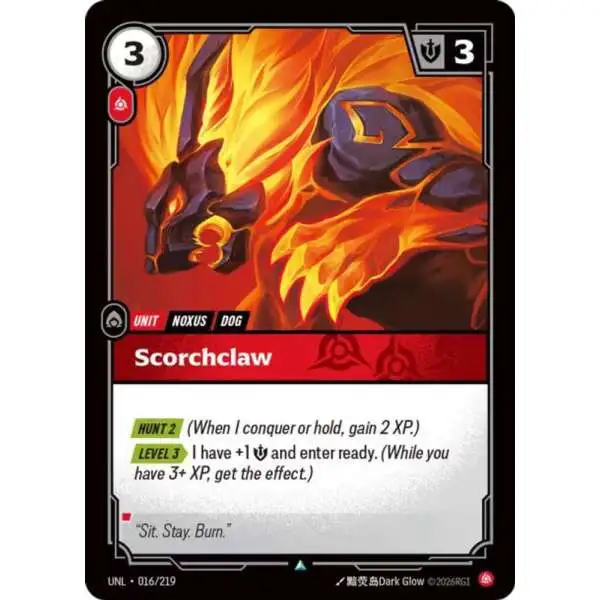Riftbound: League of Legends Trading Card Game Unleashed Uncommon Scorchclaw #016