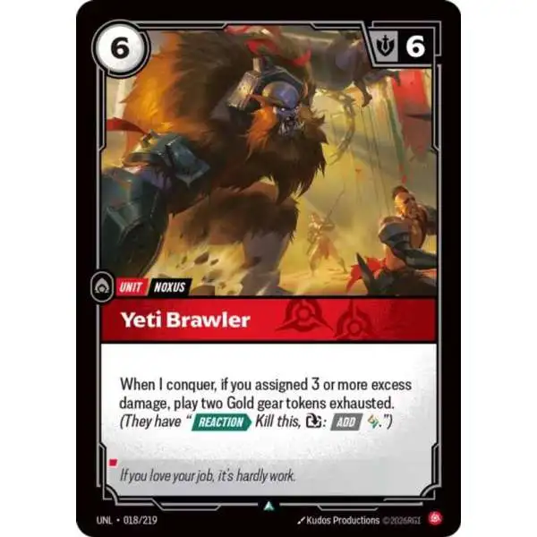 Riftbound: League of Legends Trading Card Game Unleashed Uncommon Yeti Brawler #018
