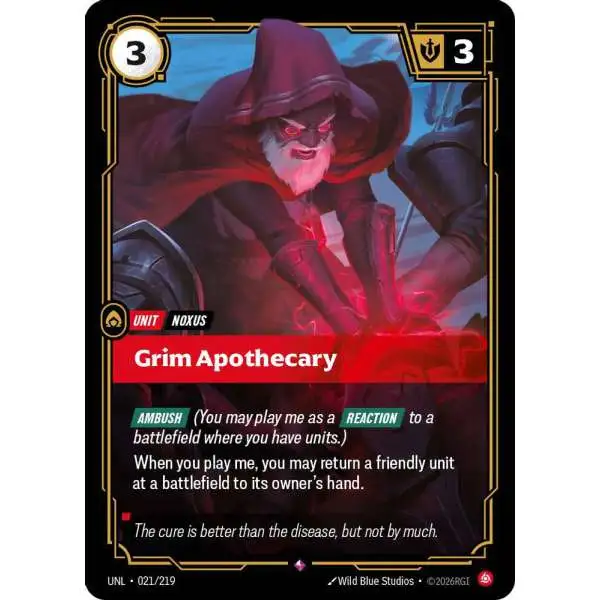 Riftbound: League of Legends Trading Card Game Unleashed Rare Grim Apothecary #021