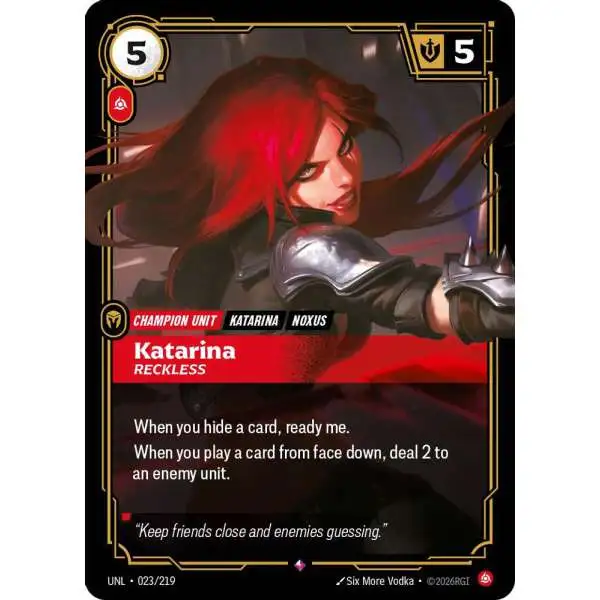 Riftbound League of Legends Trading Card Game Unleashed Single