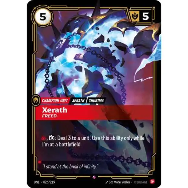 Riftbound League of Legends Trading Card Game Unleashed Single