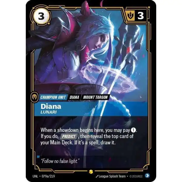 riftbound diana5枚セット Riftbound League of Legends Trading Card Game Unleashed Single