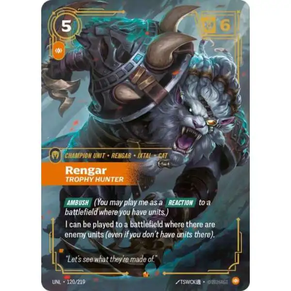 Riftbound League of Legends Trading Card Game Unleashed Single