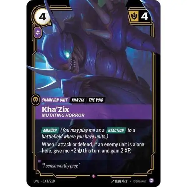 Riftbound League of Legends Trading Card Game Unleashed Single