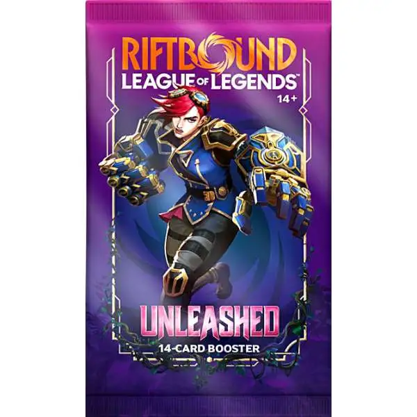 Riftbound: League of Legends Trading Card Game Unleashed Booster Pack [14 Cards] (Pre-Order ships May)