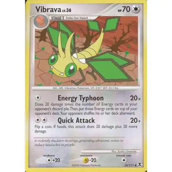 Pokemon Platinum Rising Rivals Uncommon Vibrava #53