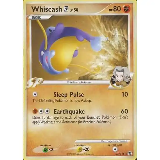 Pokemon Platinum Rising Rivals Uncommon Whiscash 4 #54