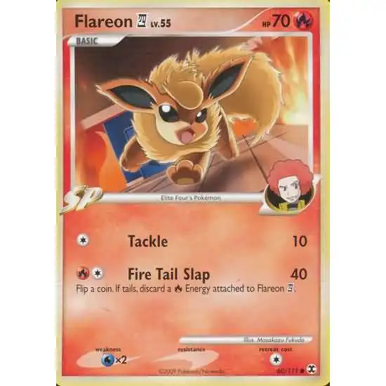 Pokemon Platinum Rising Rivals Common Flareon 4 #60