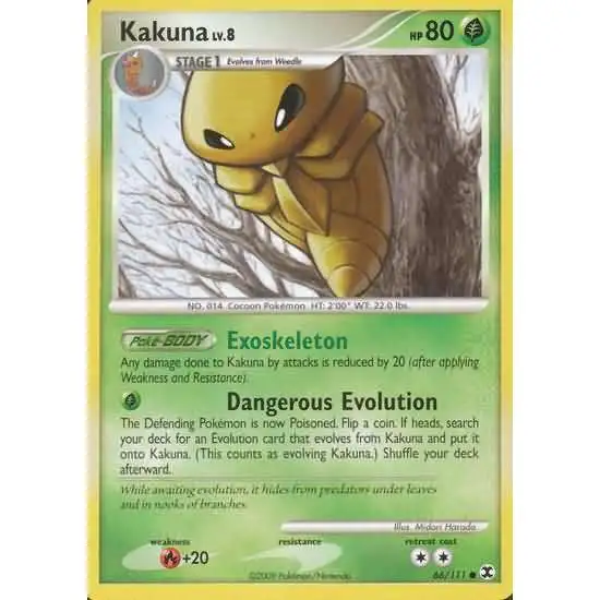 Pokemon Platinum Rising Rivals Common Kakuna #66 [Lightly Played]