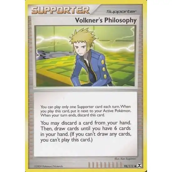 Pokemon Platinum Rising Rivals Uncommon Volkner's Philosophy #98