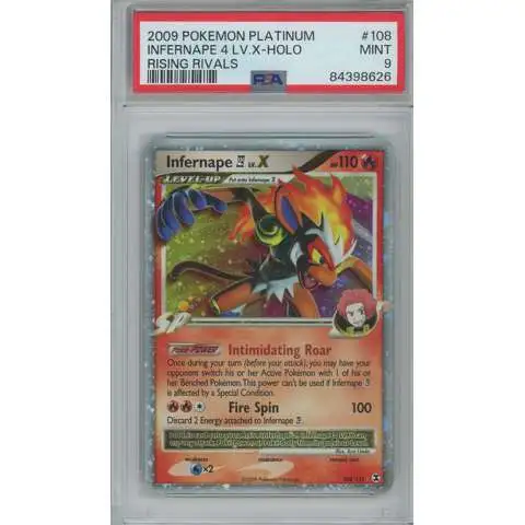 Pokemon Platinum Rising Rivals Infernape 4 LV.X Holo Graded Card