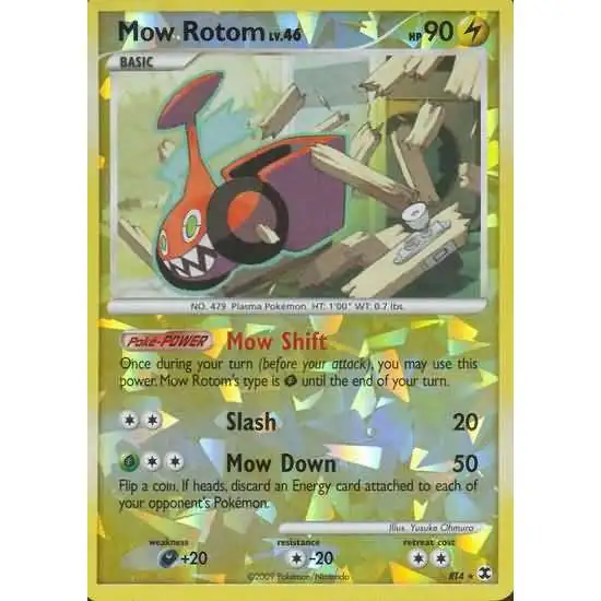 Pokemon Platinum Rising Rivals Rare Holo Mow Rotom RT4