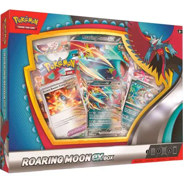 Pokemon Trading Card Game Roaring Moon ex Box [4 Booster Packs & More]