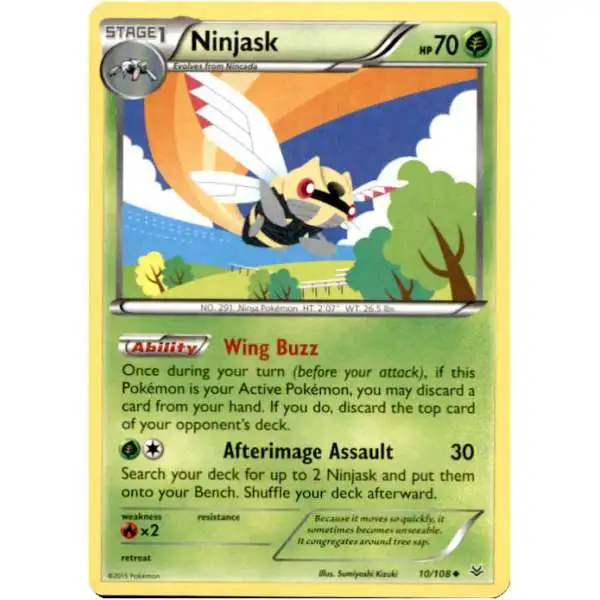 Pokemon Trading Card Game XY Roaring Skies Uncommon Ninjask #10