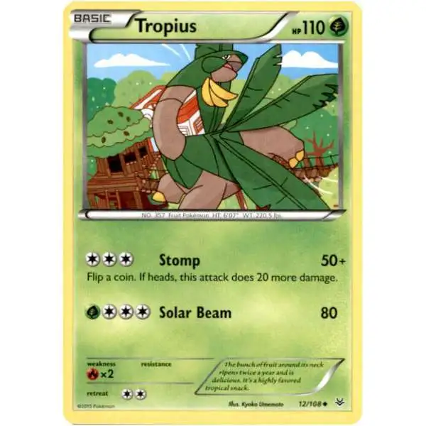 Pokemon Trading Card Game XY Roaring Skies Uncommon Tropius #12