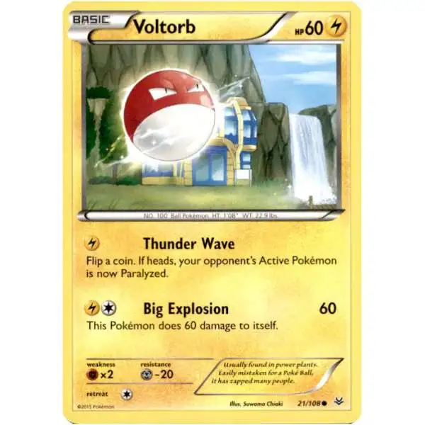 Pokemon Trading Card Game XY Roaring Skies Common Voltorb #21
