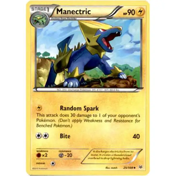 Pokemon Trading Card Game XY Roaring Skies Uncommon Manectric #25