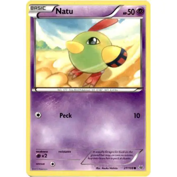 Pokemon Trading Card Game XY Roaring Skies Common Natu #27