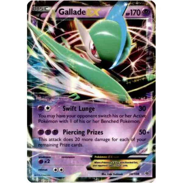 Pokemon Trading Card Game XY Roaring Skies Ultra Rare Gallade EX #34