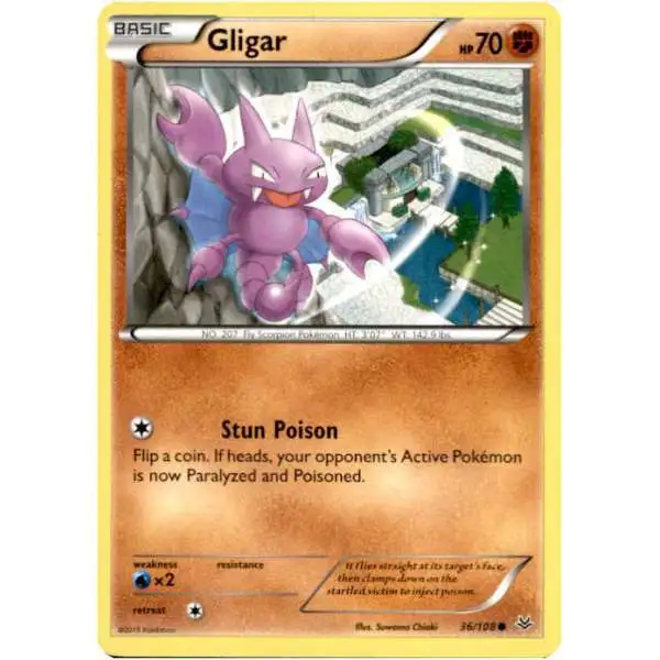 Pokemon Trading Card Game XY Roaring Skies Common Gligar #36