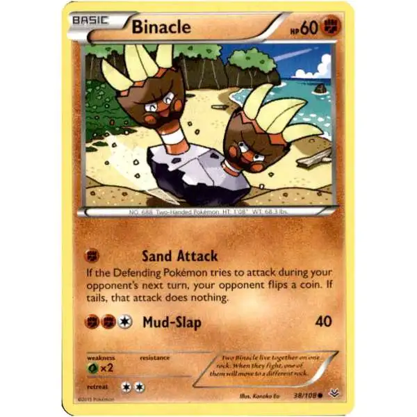Pokemon Trading Card Game XY Roaring Skies Common Binacle #38
