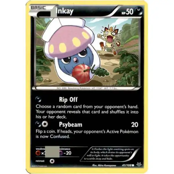 Pokemon Trading Card Game XY Roaring Skies Common Inkay #41