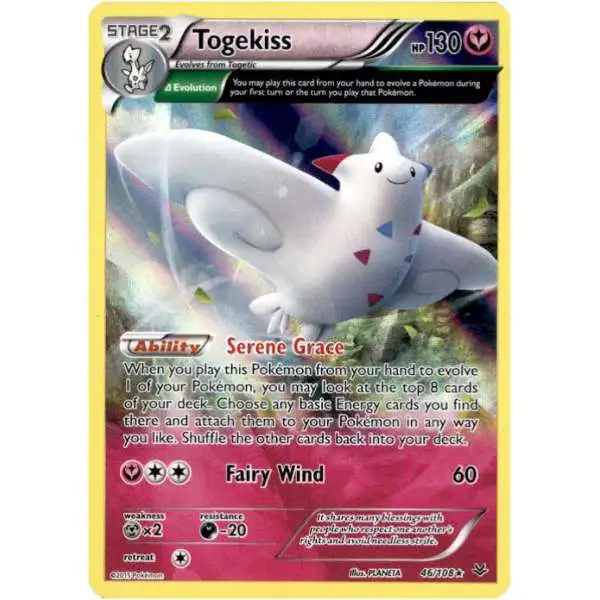 Pokemon Trading Card Game XY Roaring Skies Holo Rare Togekiss #46 [Heavily Played] [HP]