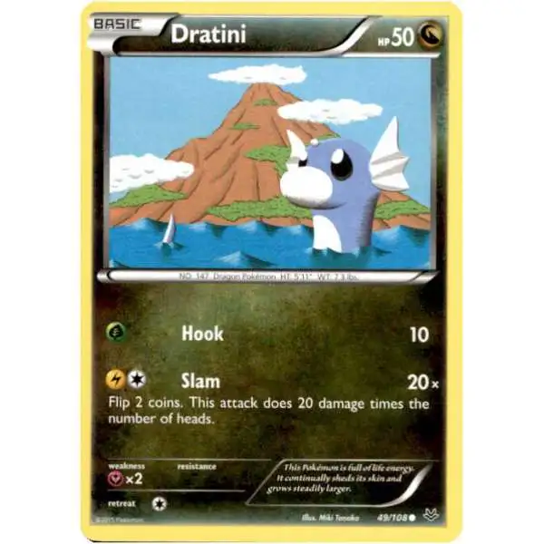 Pokemon Trading Card Game XY Roaring Skies Common Dratini #49
