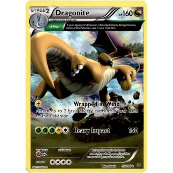 Pokemon Trading Card Game XY Roaring Skies Rare Holo Dragonite #52