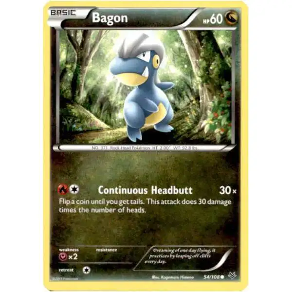 Pokemon Trading Card Game XY Roaring Skies Common Bagon #54