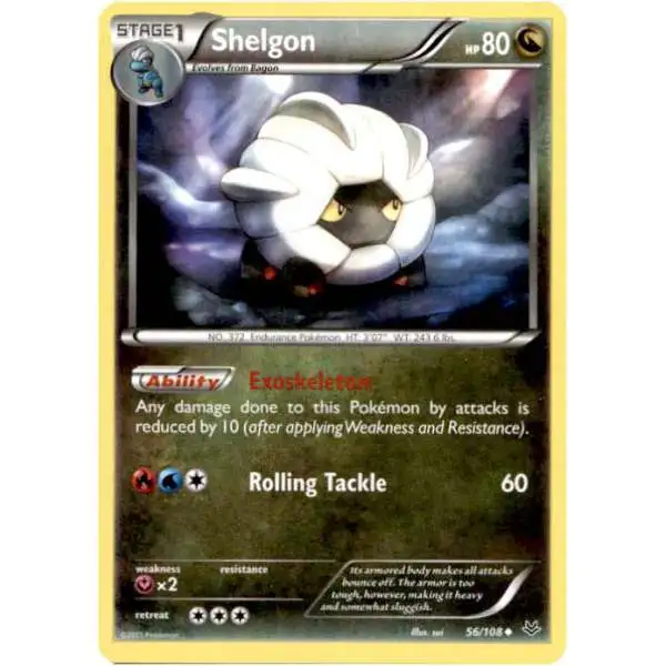 Pokemon Trading Card Game XY Roaring Skies Uncommon Shelgon #56