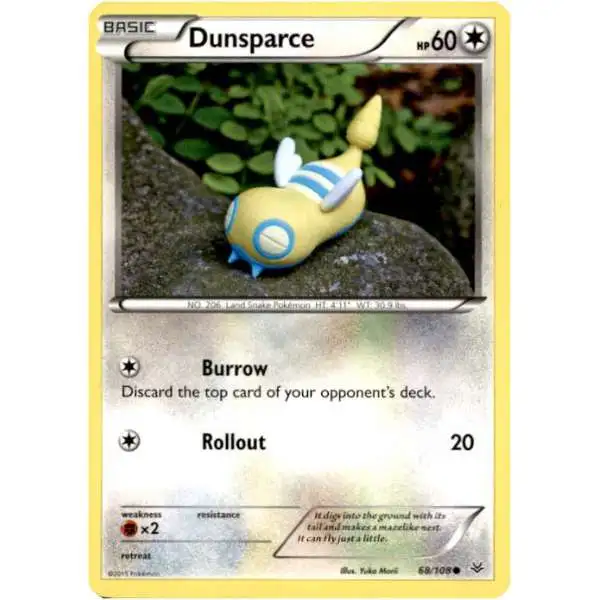 Pokemon Trading Card Game XY Roaring Skies Common Dunsparce #68