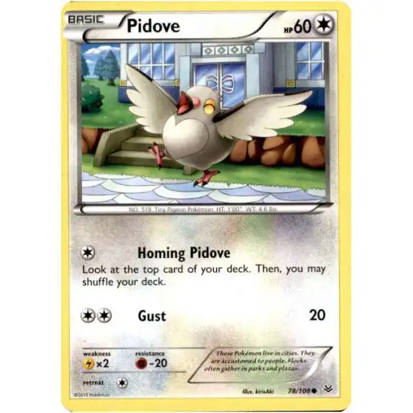 Pokemon Trading Card Game XY Roaring Skies Common Pidove #78