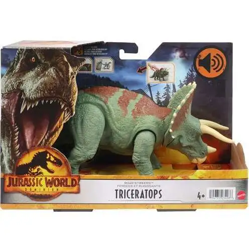 Jurassic World Dominion Roar Strikers Triceratops Action Figure [Green Head]