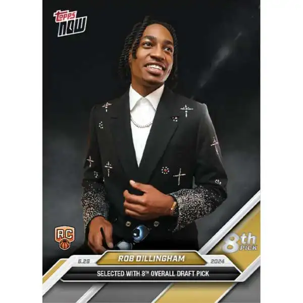 NBA Minnesota Timberwolves 2024 NOW Basketball Rob Dillingham D-5 [Rookie Card, 8th Overall Draft Pick]