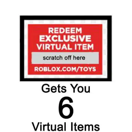 Roblox Redeem 6 Virtual Items 3-Inch Online Code [1 Code Gets You 6 Items]