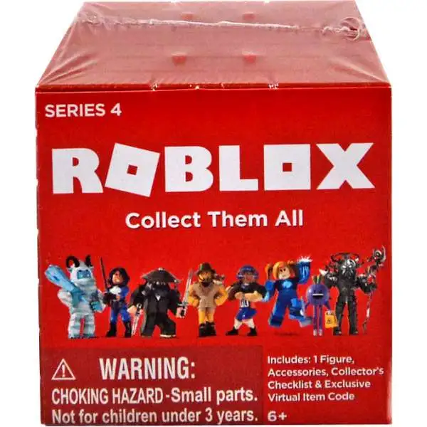 Roblox Series 4 Mystery Pack [Brick Cube, 1 RANDOM Figure & Virtual Item Code]