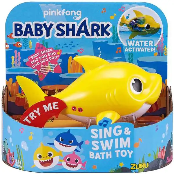 Robo Alive Sing & Swim Baby Shark Robotic Bath Toy [Yellow]