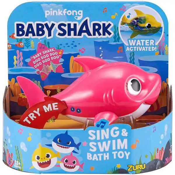 Baby Shark Robo Alive Sing & Swim Mommy Shark Robotic Bath Toy [Pink]