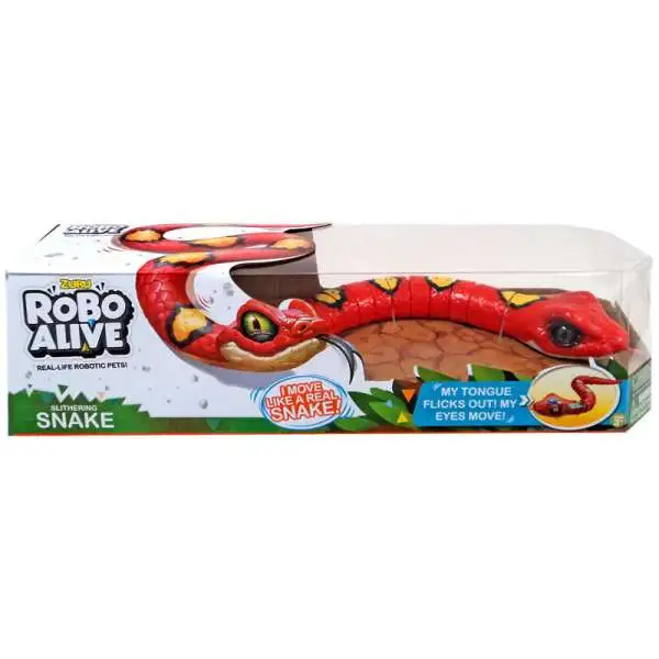 Robo Alive Slithering Snake Robotic Pet Figure [Red with Yellow Spots]