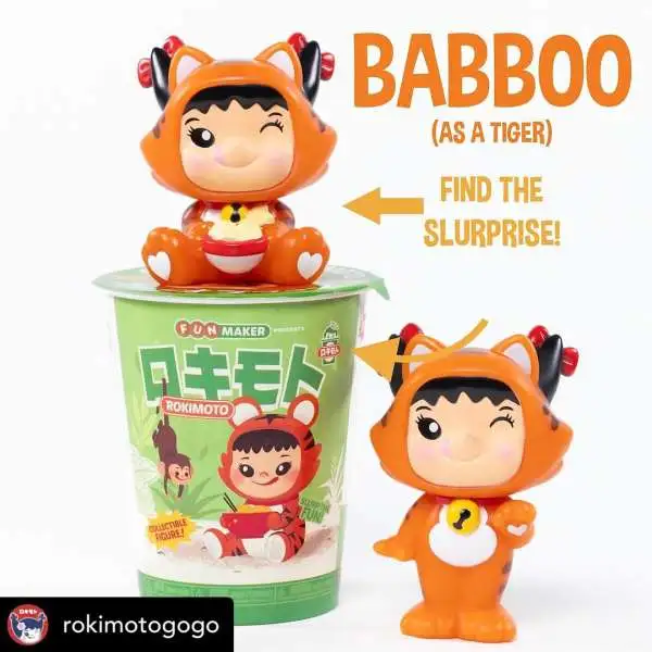 Rokimoto Collectible Figure Babboo (As a Tiger) Mystery Pack [Find the Slurprise!]