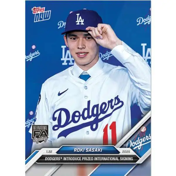 MLB Los Angeles Dodgers 2025 NOW Baseball Roki Sasaki OS-16 [LA Introduce Prized International Signing]