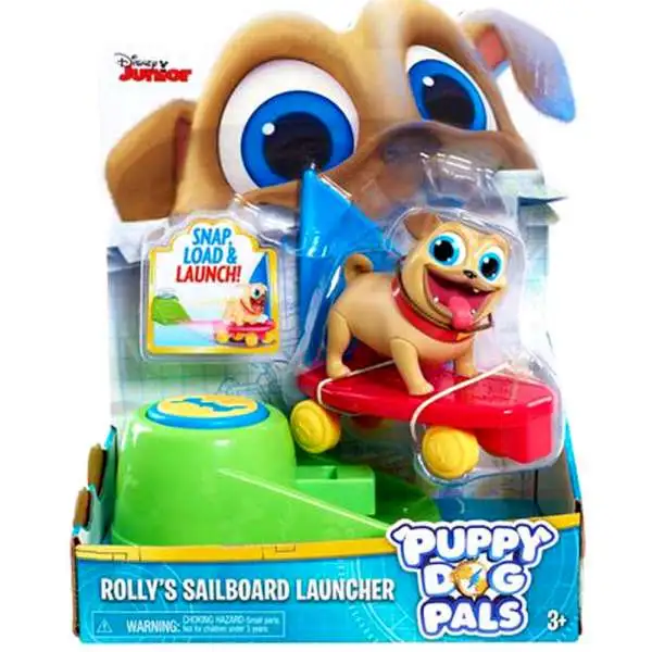 Disney Junior Puppy Dog Pals Rolly's Sailboard Launcher Action Figure