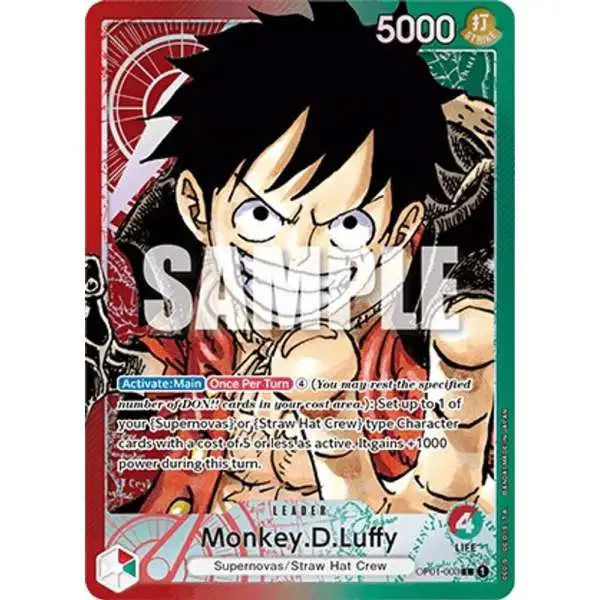 One Piece Trading Card Game Romance Dawn Leader Monkey D. Luffy OP01-003 [Parallel]