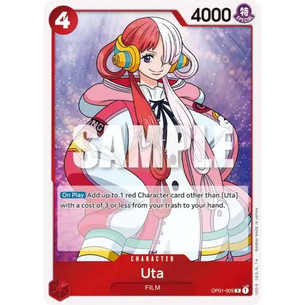 One Piece Trading Card Game Romance Dawn Rare Uta OP01-005