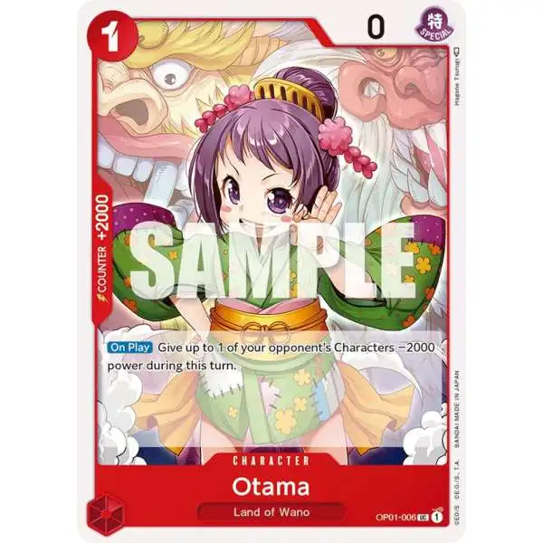 One Piece Trading Card Game Romance Dawn Uncommon Otama OP01-006